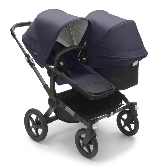 Bugaboo Donkey 5 Duo stroller with bassinet and seat.