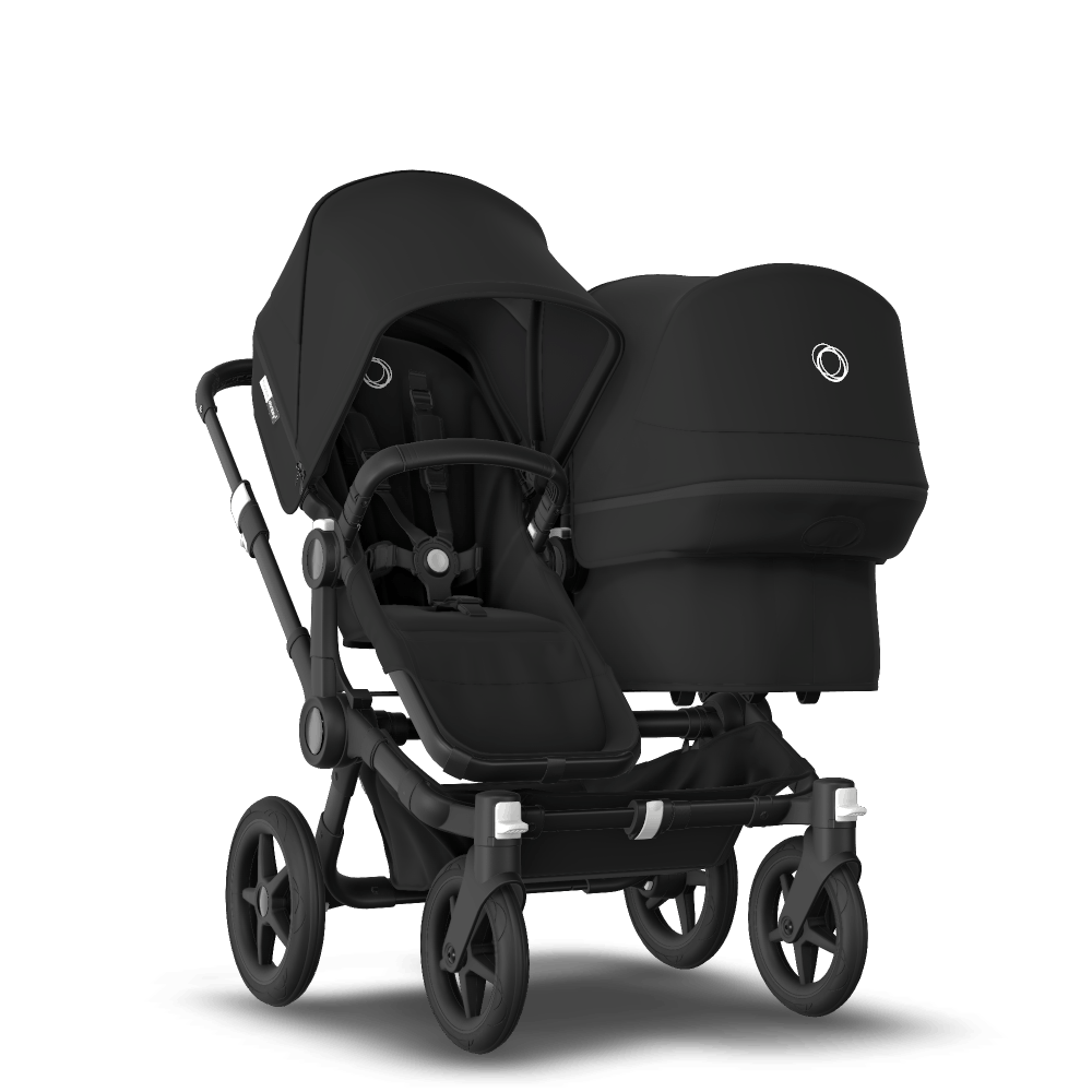 double pram carrycot and seat