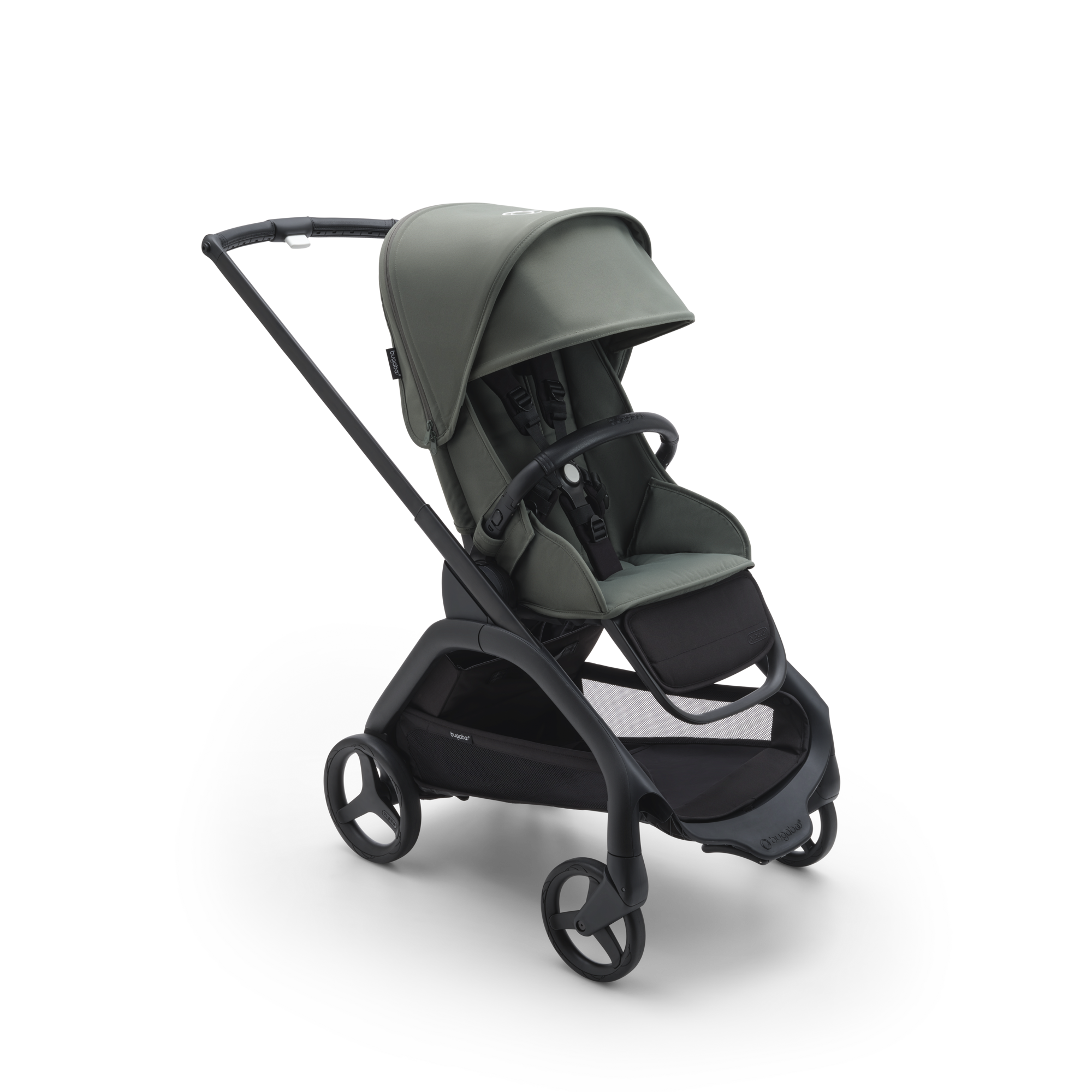 Bugaboo  Bugaboo Dragonfly seat only stroller black base forest green fabrics forest green sun canopy
