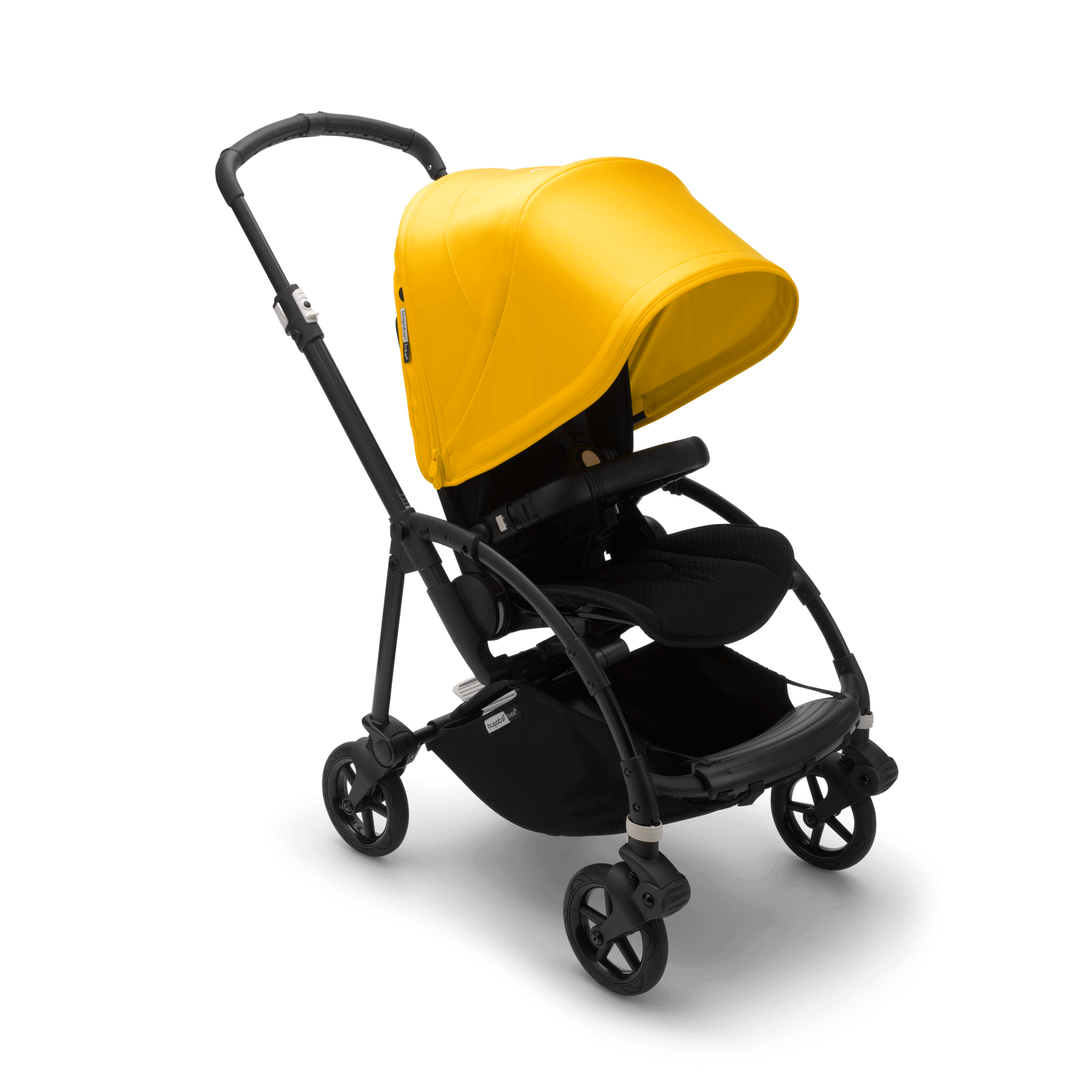 Bugaboo  Bugaboo Bee 6 seat stroller lemon yellow sun canopy black fabrics black base