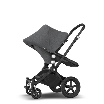 Bugaboo Cameleon 3 Plus seat and bassinet stroller grey melange sun canopy, grey melange fabrics, black base - view 2