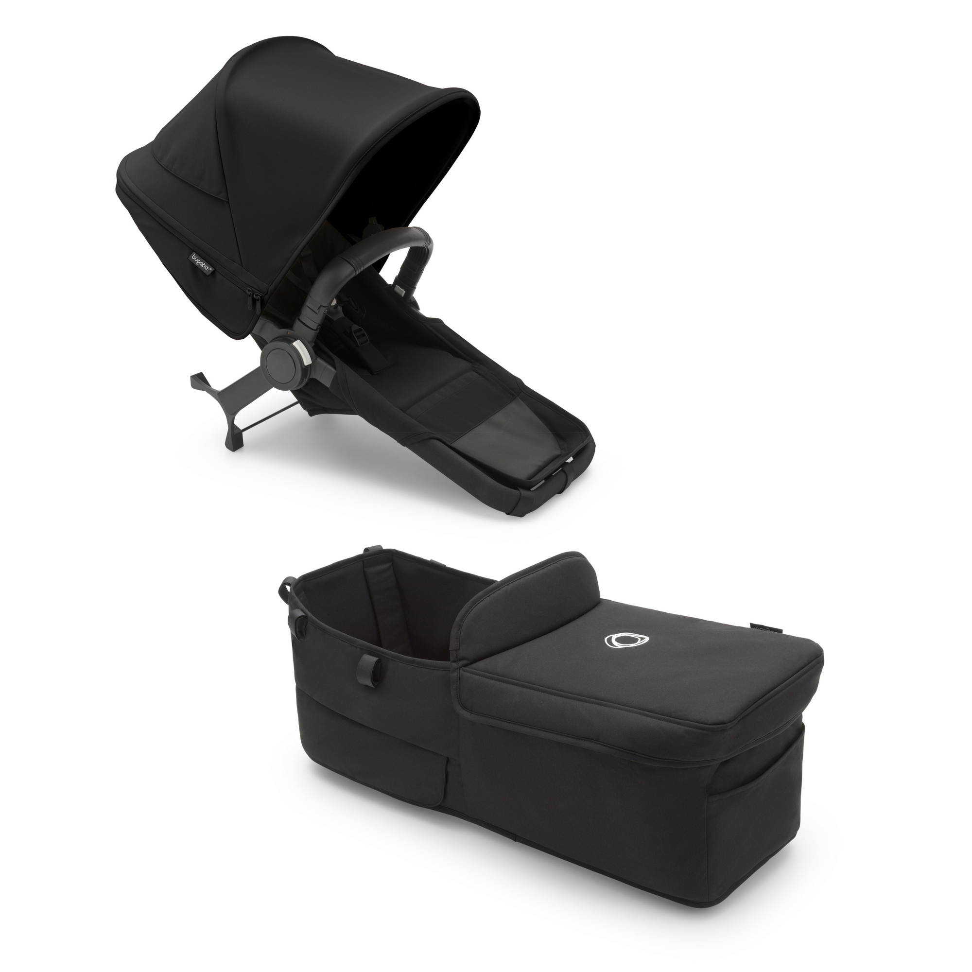 Bugaboo  PP Bugaboo Donkey 5 Twin extension set complete MIDNIGHT BLACK-MIDNIGHT BLACK