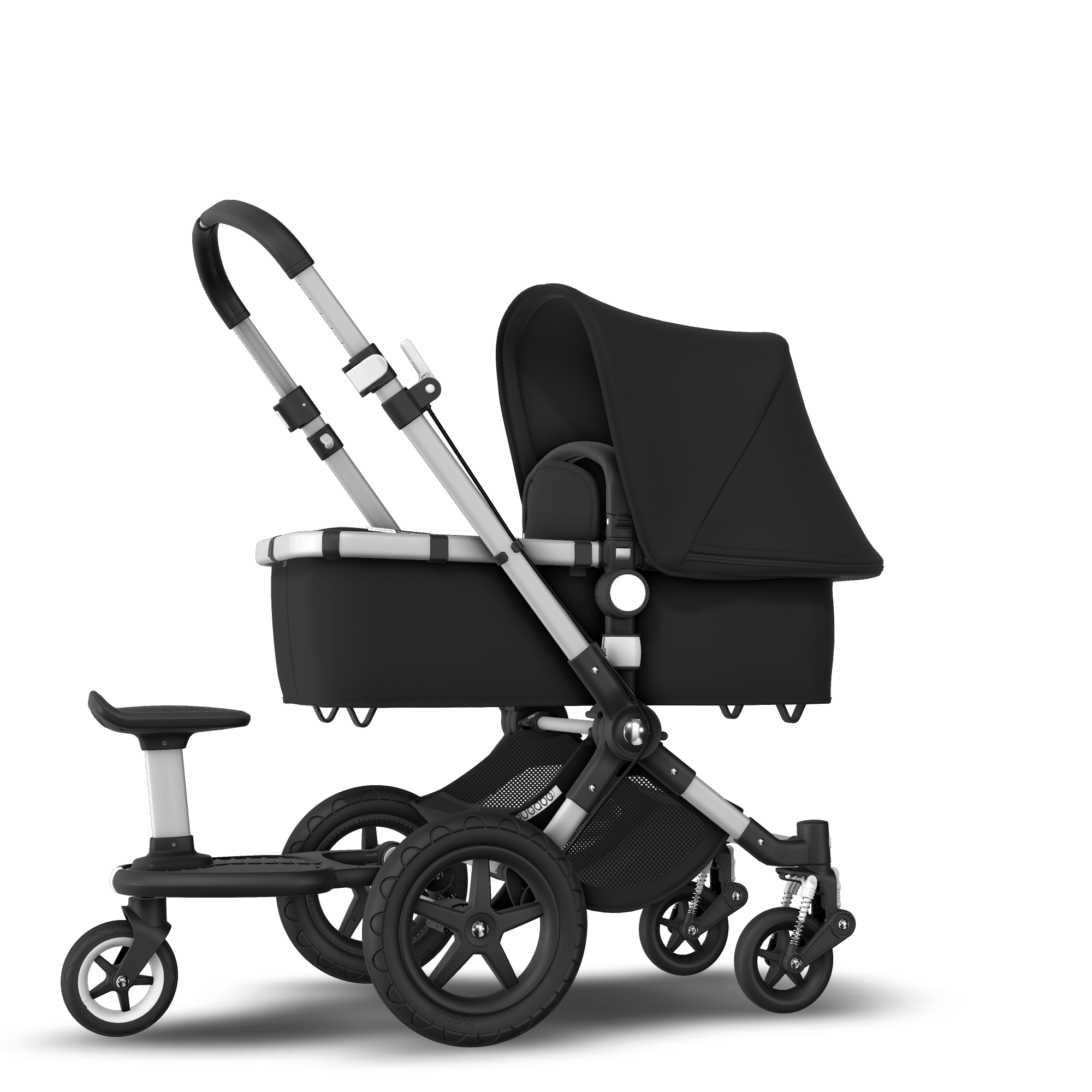 Aubergine Geslaagd Zenuw Bugaboo Cameleon 3 Plus Sit and stand stroller Black sun canopy, black  fabrics, aluminum chassis | Bugaboo